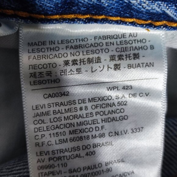 Levi's 505 denim shorts men's size 36 hard washed denim blue colour - Picture 10 of 15